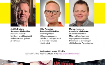Avominne klinikoiden työelämäkoulutus: Lääkkeet ja päihteet, riippuvuudet työelämässä