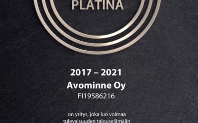Avominne klinikoille AAA -luottoluokitus ja Suomen Vahvimmat Platina sertifikaatti 2017-2021